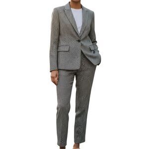 H&M Black & White Houndstooth Blazer Suit(Size Blazer Medium,Pants 6)